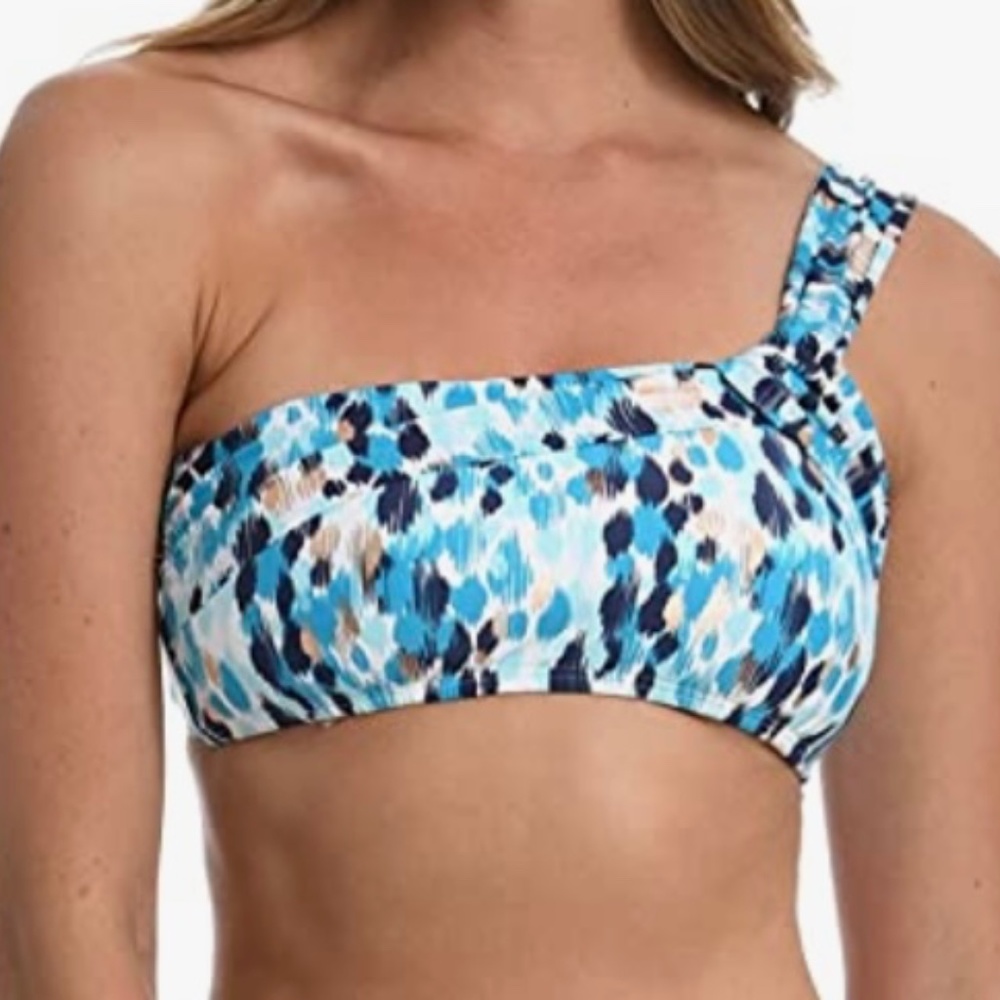 La Blanca One Shoulder Bikini Swimsuit Top Size 12